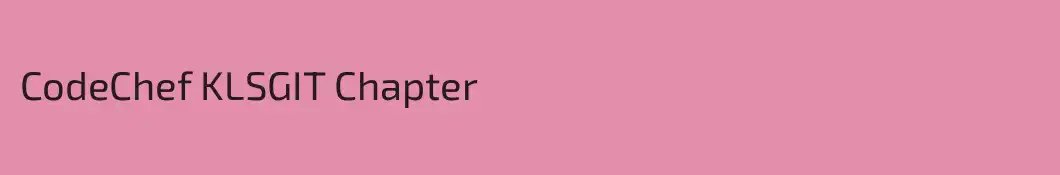 CodeChef KLSGIT Chapter
